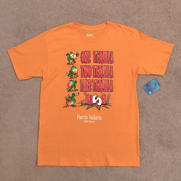 Surf Life Funny Graphic Tee T-Shirt NEW Adult Medium Puerto Vallarta Mexico Mens - Picture 1 of 5